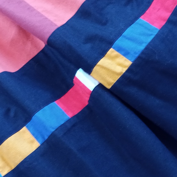 Vintage Michel Harcourt Paris Women's Skirt Orange Block Pattern - Picture 7 of 11